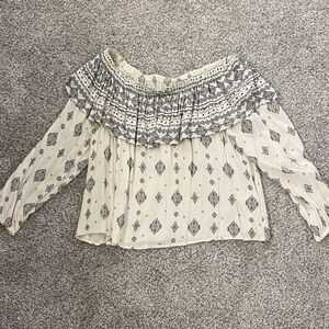 Jack by BB Dakota Off-Shoulder Cream and Black Top